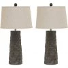 Ashley Furniture Sinda - Gray - Poly Table Lamp (2/CN) Accessories