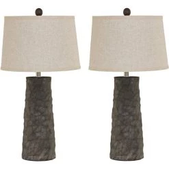 Ashley Furniture Sinda - Gray - Poly Table Lamp (2/CN) Accessories