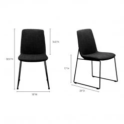 Moe's Home Collection Ruth Dining Chair Black-m2 Chairs 14 Moe's Home Collection Ruth Dining Chair Black-m2 Chairs