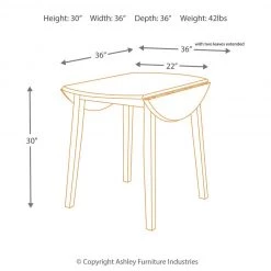 Ashley Furniture Hammis - Dark Brown - Round Drm Drop Leaf Table Tables