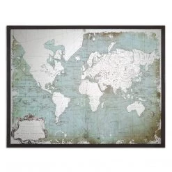 Accessories Uttermost Mirrored World Map