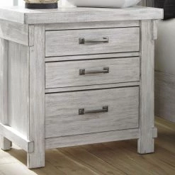 Ashley Furniture Nightstands Brashland - White - Three Drawer Night Stand