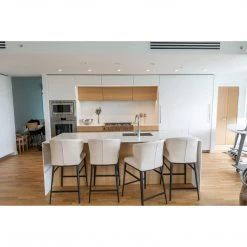 Moe's Home Collection Delaney Counter Stool Beige Stools