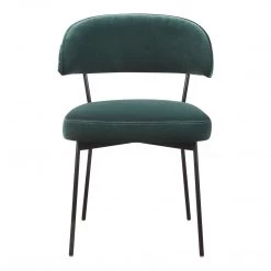 Moe's Home Collection Dolce Dining Chair Green Velvet-m2 Chairs