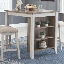 Ashley Furniture Dining Room Sets Skempton - White - Rect Drm Counter Tbl Set(3/cn)