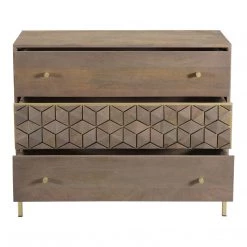 Moe's Home Collection Chests Corolla Three Drawer Chest 9 Moe's Home Collection Chests Corolla Three Drawer Chest