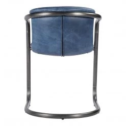 Moe's Home Collection Chairs Freeman Dining Chair Kaiso Blue Leather -m2 13 Moe's Home Collection Chairs Freeman Dining Chair Kaiso Blue Leather -m2