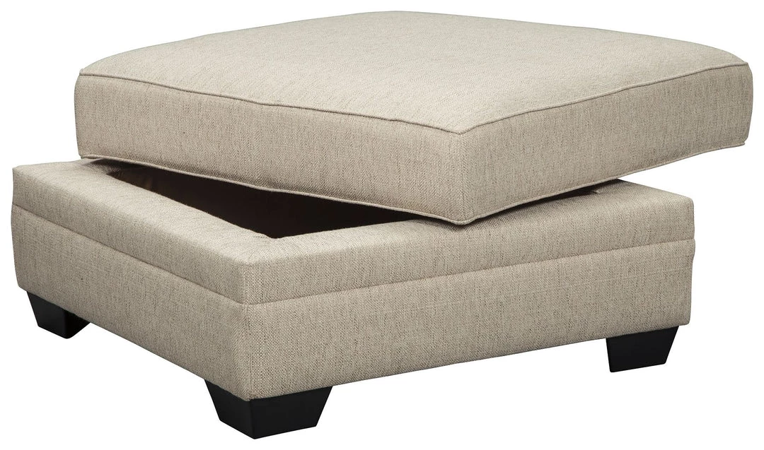 Ashley Furniture Luxora - Bisque - Ottoman With Storage 7 Ashley Furniture Luxora - Bisque - Ottoman With Storage