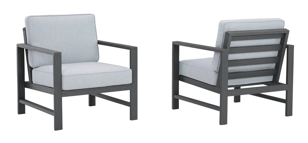 Signature Design By Ashley® Chairs Fynnegan - Gray - Lounge Chair W/cushion (2/cn) 6 Signature Design By Ashley® Chairs Fynnegan - Gray - Lounge Chair W/cushion (2/cn)
