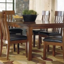 Ashley Furniture Ralene - Medium Brown - Rect Drm Butterfly Ext Table