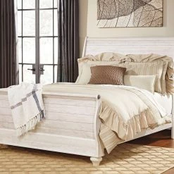 Signature Design By Ashley® Beds Willowton - Attractive - Sleigh Bed