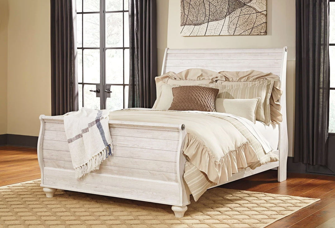 Signature Design By Ashley® Beds Willowton - Attractive - Sleigh Bed 3 Signature Design By Ashley® Beds Willowton - Attractive - Sleigh Bed