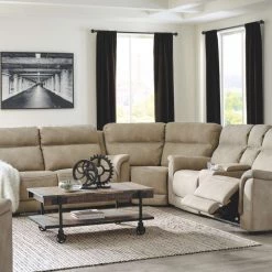 Signature Design By Ashley® Next-Gen DuraPella - 2 Seat Power Recliner Sofa Adjustable Headrest, Power Reclining Loveseat With CON/Adjustable Headrest, Cocktail & 2 End Tables Living Room Sets