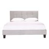 Moe's Home Collection Eliza King Bed Light Grey Fabric Beds