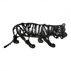 Moe's Home Collection Table Decor Tiger Stripes Statue Large Black