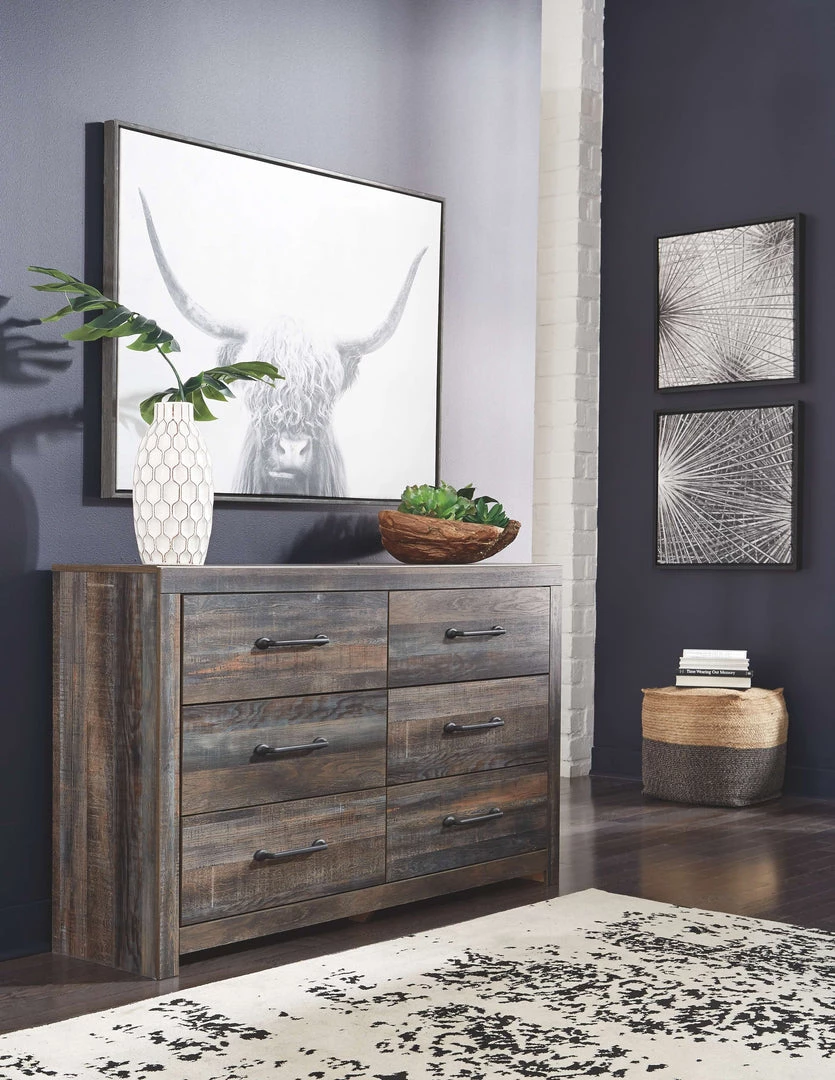 Signature Design By Ashley® Drystan - Multi - Dresser, Mirror, Chest, Panel Headboard, Nightstand Bedroom Sets 6 Signature Design By Ashley® Drystan - Multi - Dresser, Mirror, Chest, Panel Headboard, Nightstand Bedroom Sets