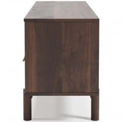 Ashley Furniture Calverson - Mocha - Medium Tv Stand - Small