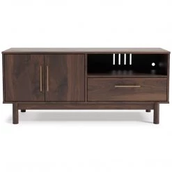 Ashley Furniture Calverson - Mocha - Medium Tv Stand - Small