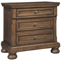 Ashley Furniture Flynnter - Medium Brown - Two Drawer Night Stand Nightstands