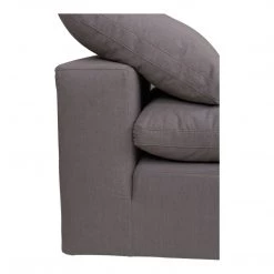 Moe's Home Collection Sectional Pieces Clay Slipper Chair Livesmart Fabric Light Grey