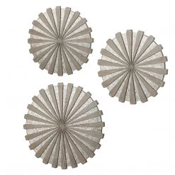 Uttermost Daisies Mirrored Circular Wall Decor, S/3