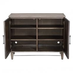 Cabinets Uttermost Shield Gray Oak 2 Door Cabinet