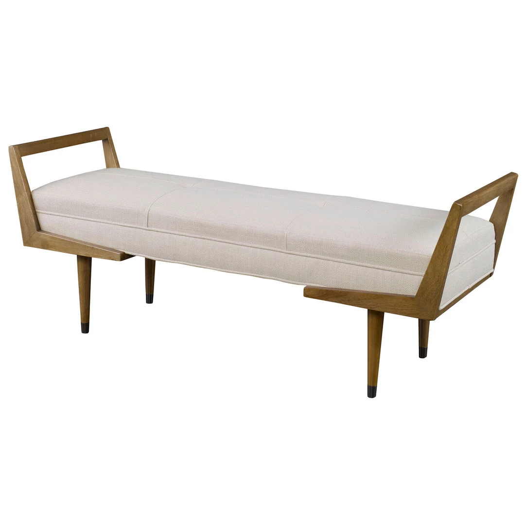 Uttermost Waylon Modern Ivory Bench 4 Uttermost Waylon Modern Ivory Bench