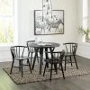 Signature Design By Ashley® Otaska - Black - 5 Pc. - Round Dining Room Table, 4 Side Chairs