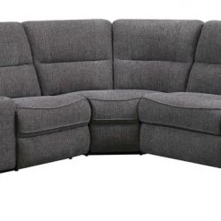 Emerald Home Aurora-3Pc 3-Power Reclining Sectional - Grey Sectionals