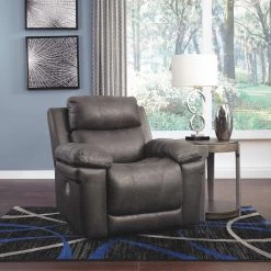 Signature Design By Ashley® Reclining Furniture Erlangen - Midnight - 3 Pc. - Power Sofa, Loveseat, Recliner