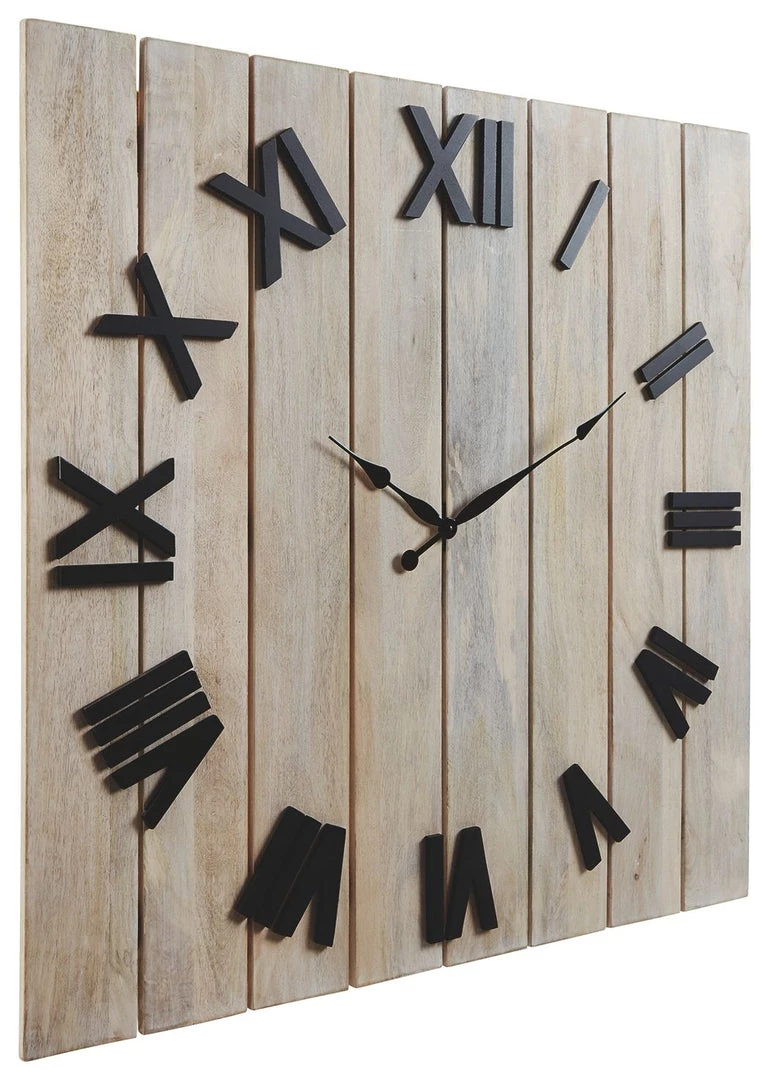 Ashley Furniture Bronson - Whitewash/black - Wall Clock Accessories 3 Ashley Furniture Bronson - Whitewash/black - Wall Clock Accessories