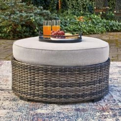 Signature Design By Ashley® Ottomans Harbor Court - Gray - Ottoman With Cushion