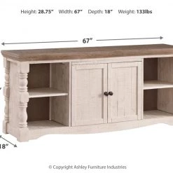 Ashley Furniture Havalance - Brown / Beige - Extra Large Tv Stand TV Stands 15 Ashley Furniture Havalance - Brown / Beige - Extra Large Tv Stand TV Stands