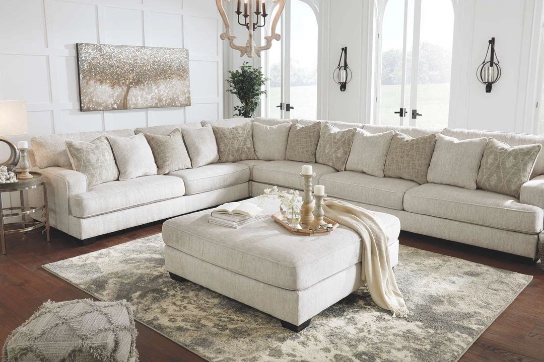 Ashley Furniture Rawcliffe - Parchment - Oversized Accent Ottoman 5 Ashley Furniture Rawcliffe - Parchment - Oversized Accent Ottoman
