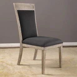 Chairs Uttermost Encore Dark Gray Armless Chair 14 Chairs Uttermost Encore Dark Gray Armless Chair