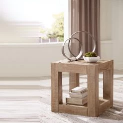 Ashley Furniture Waltleigh - Distressed Brown - Square End Table Tables