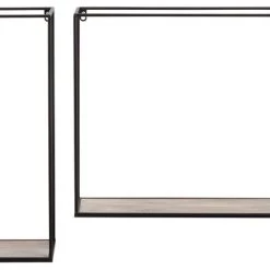 Ashley Furniture Accessories Efharis - Black/antique Gray - Wall Shelf Set (3/cn)