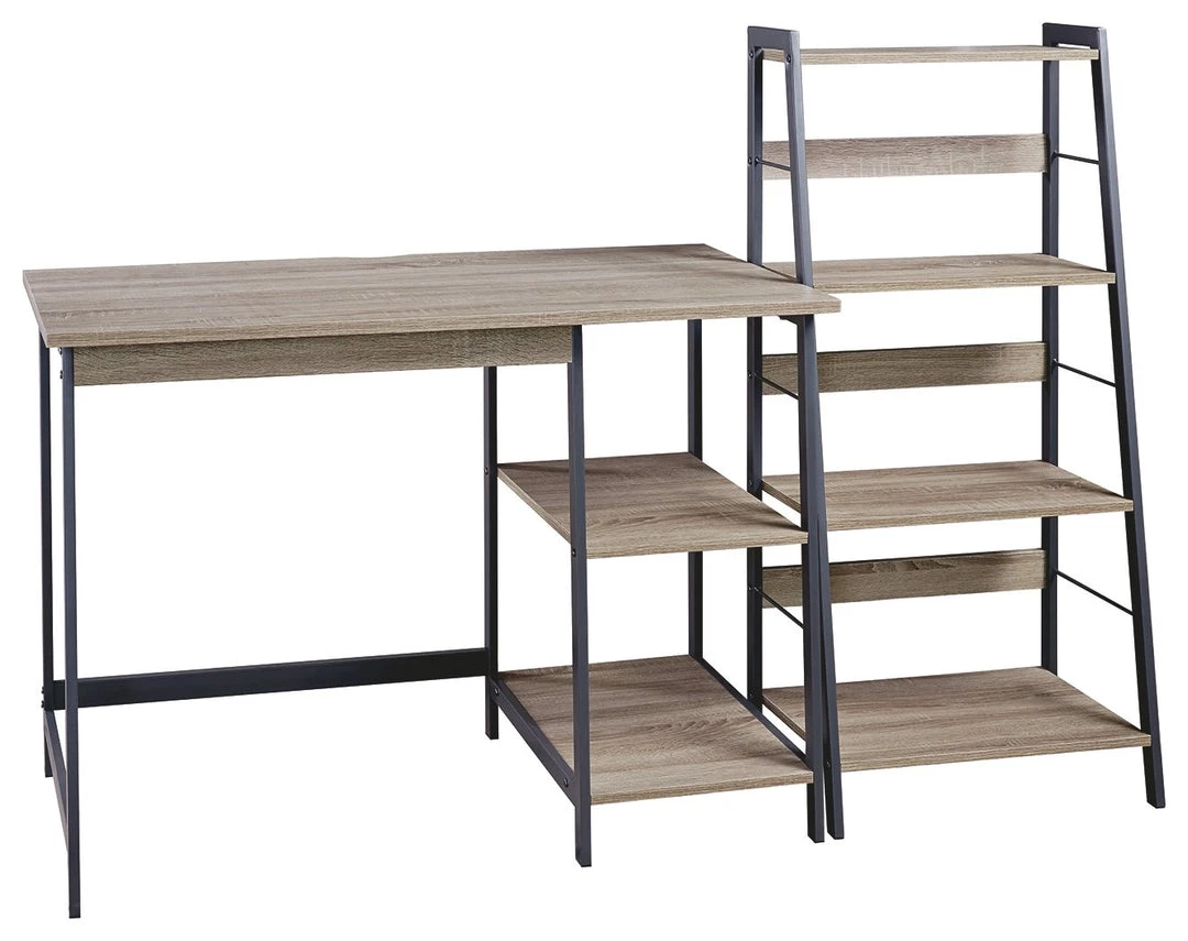 Ashley Furniture Soho - Light Best Gunmetal - Home Office Desk And Shelf 4 Ashley Furniture Soho - Light Best Gunmetal - Home Office Desk And Shelf