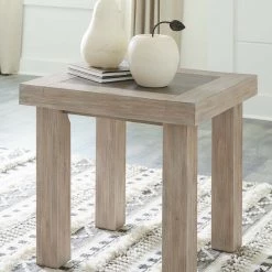 Ashley Furniture Hennington - Light Brown - Rectangular End Table