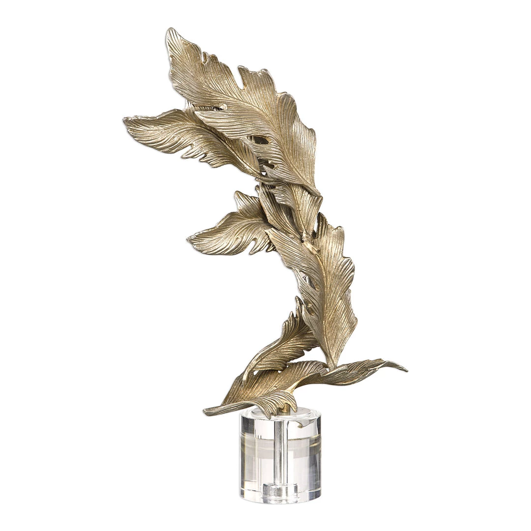 Table Decor Uttermost Fall Leaves Champagne Sculpture 3 Table Decor Uttermost Fall Leaves Champagne Sculpture
