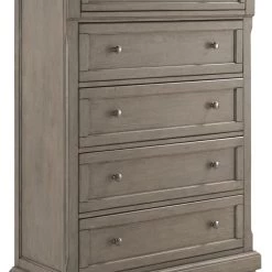 Ashley Furniture Chests Lettner - Light Gray - Five Drawer Chest - 2-handles