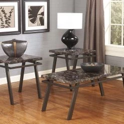 Ashley Furniture Paintsville - Bronze Finish - Occasional Table Set (3/cn) Tables