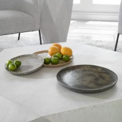 Uttermost Gaia Stone Plate Wall Decor S/3 Accessories