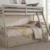Signature Design By Ashley® Lettner - Light Gray - Twin Over Full Bunk Bed With 1 Large Storage Drawer Beds