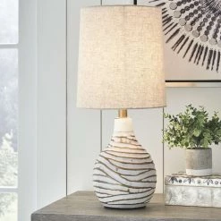 Ashley Furniture Aleela - White/gold Finish - Metal Table Lamp (1/cn) Accessories