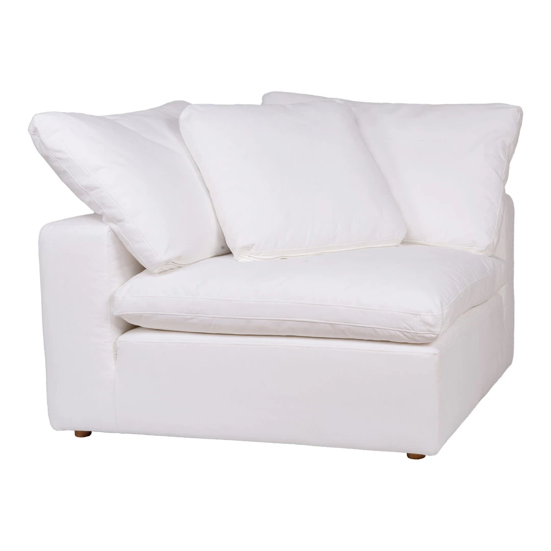 Moe's Home Collection Sectional Pieces Clay Corner Chair Livesmart Fabric White 5 Moe's Home Collection Sectional Pieces Clay Corner Chair Livesmart Fabric White