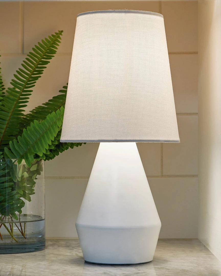 Ashley Furniture Lanry - White - Metal Table Lamp (1/cn) Accessories 4 Ashley Furniture Lanry - White - Metal Table Lamp (1/cn) Accessories