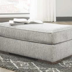 Benchcraft® Mercado - Pewter - 4 Pc. - Sofa, Loveseat, Chair And A Half With Ottoman