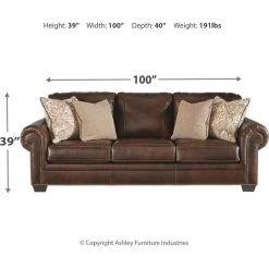Signature Design By Ashley® Living Room Sets Roleson - Walnut - 4 Pc. - Sofa, Loveseat, Chair And A Half, Ottoman