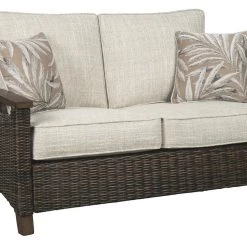 Ashley Furniture Paradise - Medium Brown - Loveseat W/cushion
